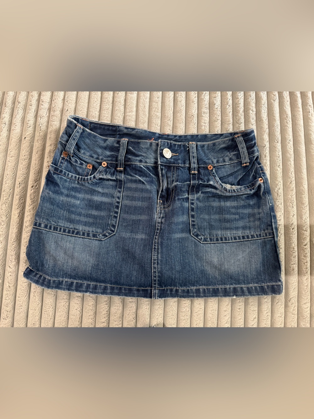American Eagle Outfitters Dark Blue Denim Mini Skirt
